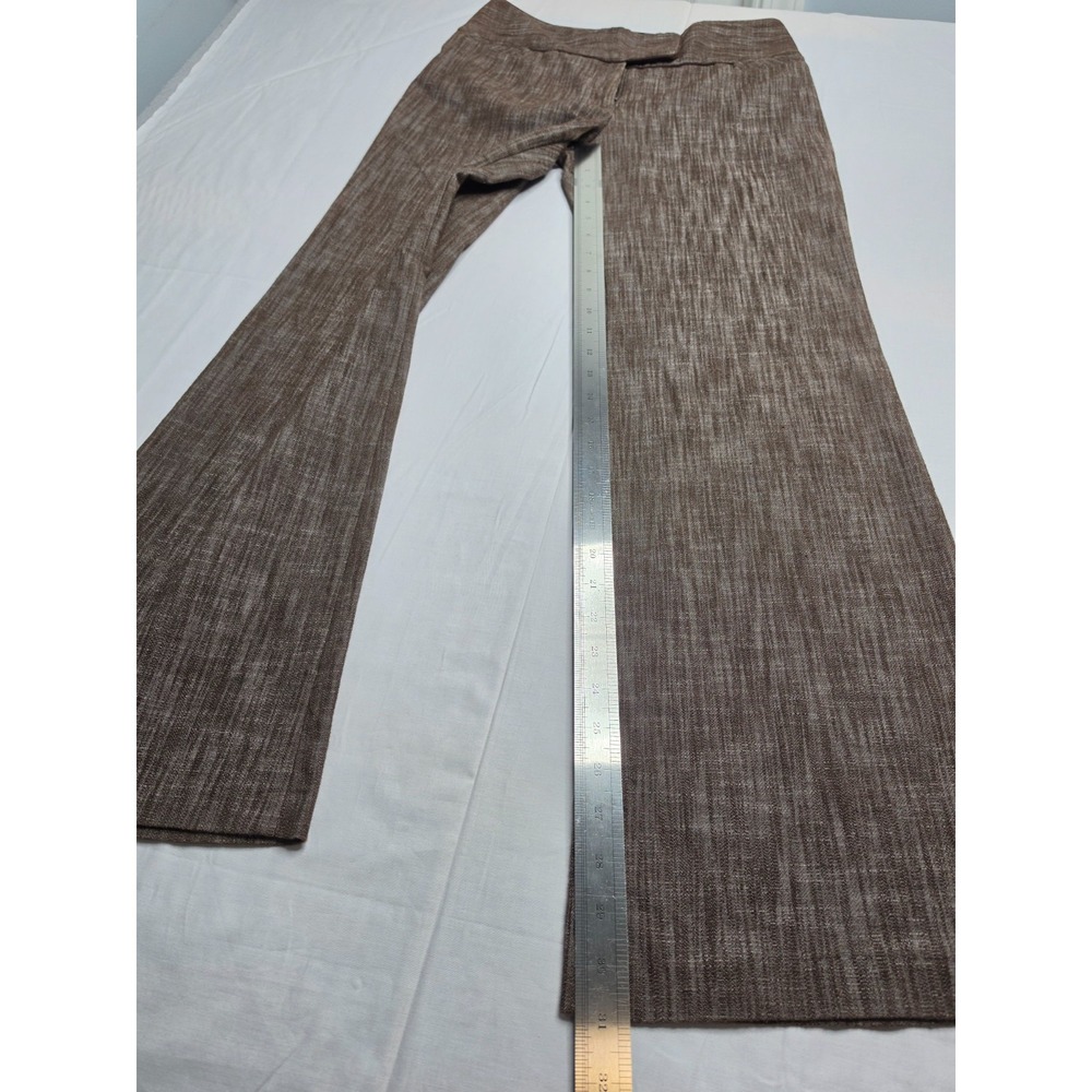 BCX Pants Women's 9 Brown Cotton Stretch Flat Front Mid-Rise Flared Leg Outdoor - Picture 4 of 7